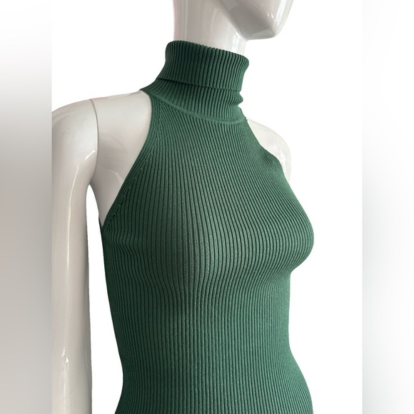 Joe's Jeans Forest Green Ribbed Top Turtleneck Xs - Picture 5 of 6